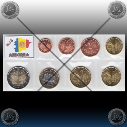 ANDORRA SET kovancev (1 Cent - 2 Evro) 2014
